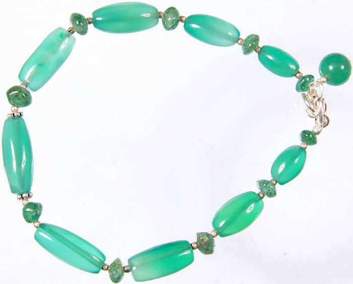 Green Onyx Bracelet Exotic India Art