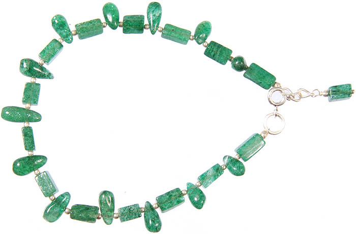 Charm Bracelet with Sun Moon  Green Onyx  Amaltaas