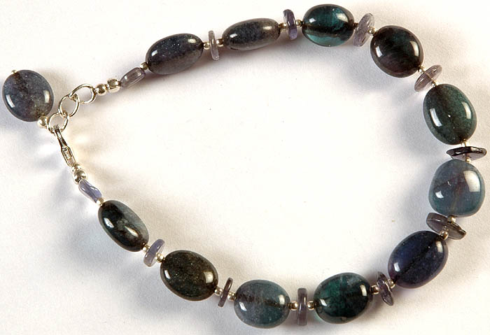 115mm Natural Green Tourmaline Rutilated Quartz Crystal Beads Bracelet  1231  eBay