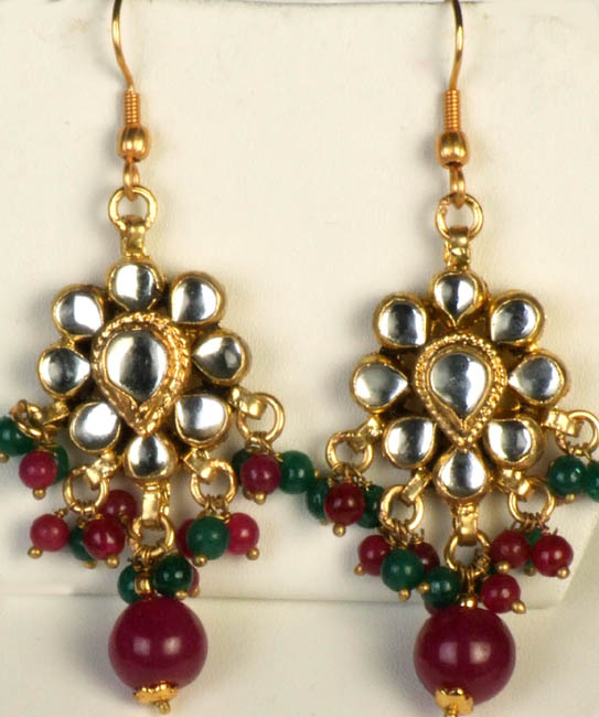 Kundan earrings clearance