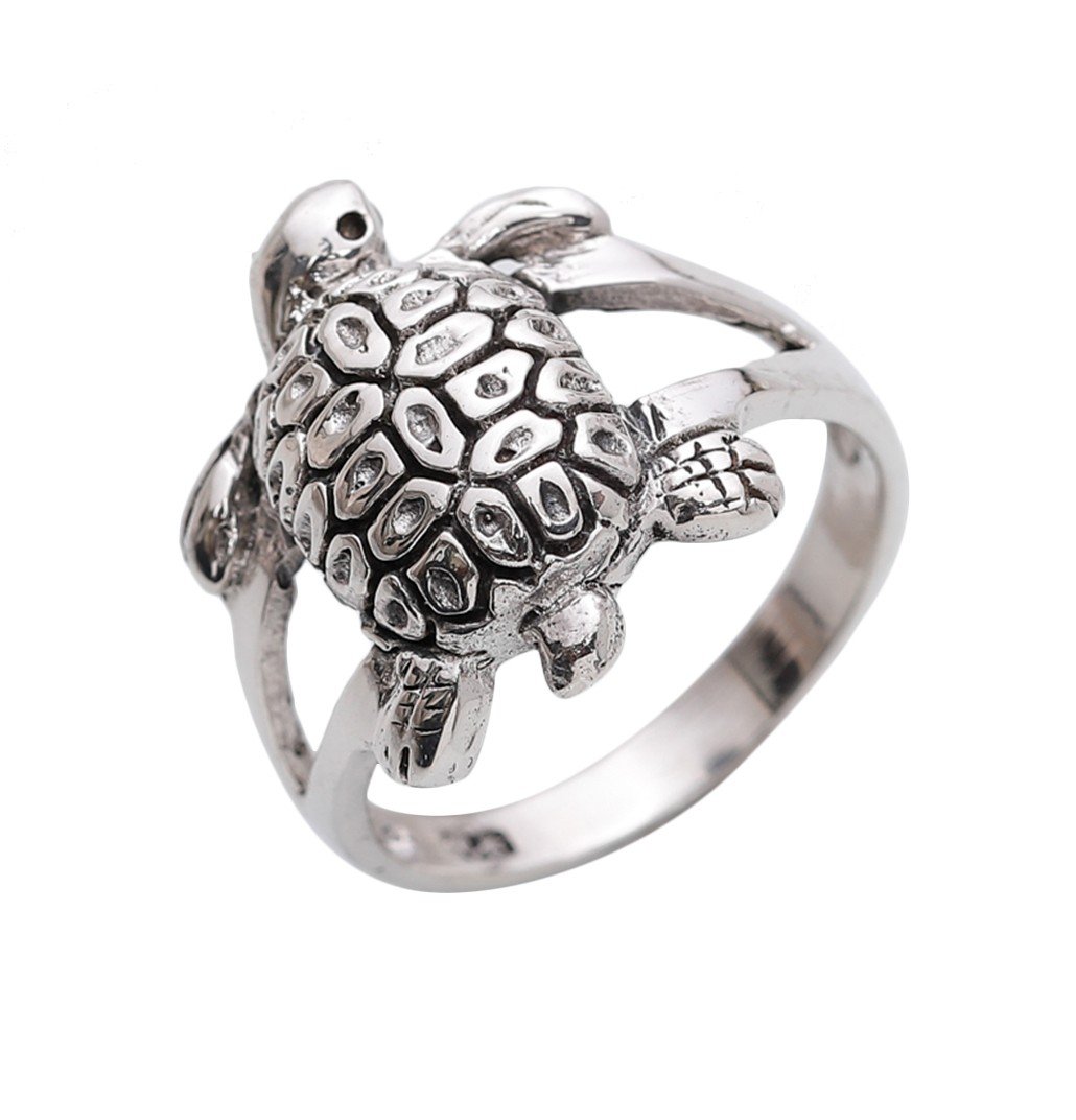 Navaratna Tortoise Ring for Women's Mens 14k Yellow Gold Over 925 Sterling  Silver|Amazon.com