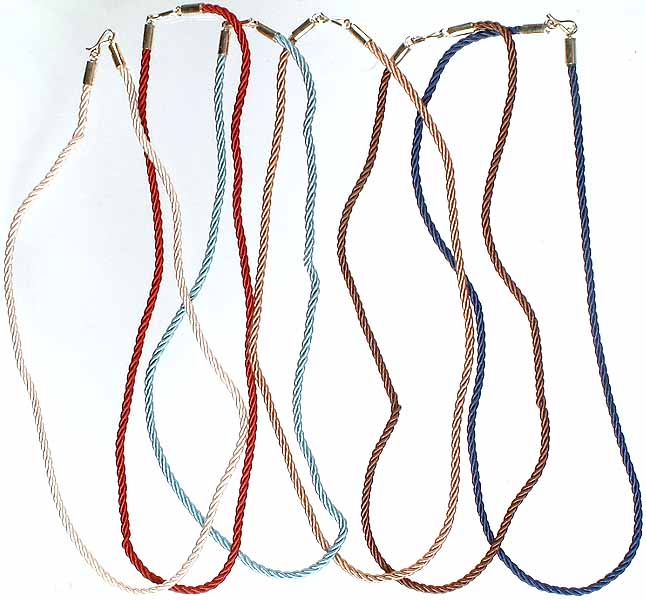 Lot of Six Knotted Cords with Sterling Closure to Hang Your Pendants On ...
