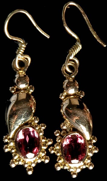 Pink Tourmaline Earrings | Exotic India Art