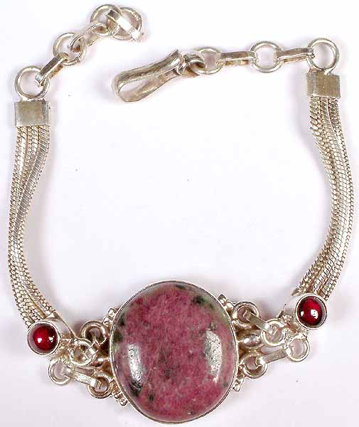 Ruby Zoisite Bracelet Exotic India Art