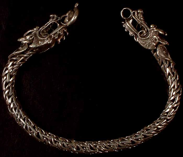 exotic india dragon bracelet sterling silver women's