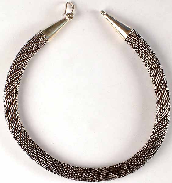 Sterling Flexible Fine Snake Chain Necklace Exotic India Art