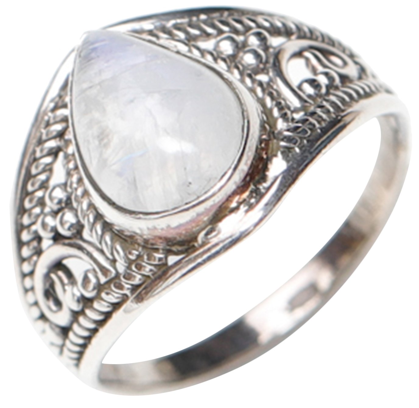 11.00 Carat Rainbow Moonstone Ring Natural Gemstone Ring for Women and Men