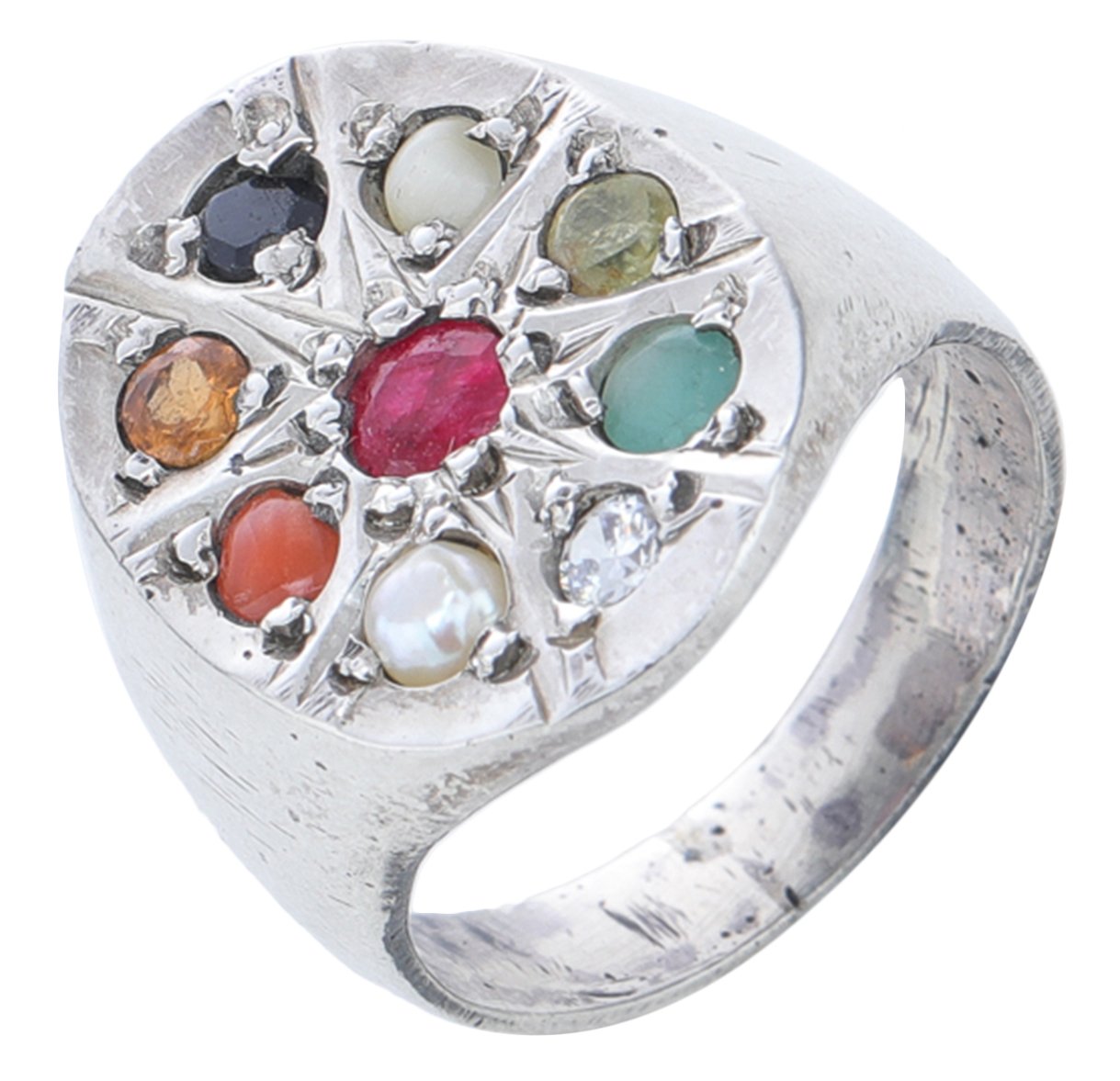 Buy Navratan Ring Natural Crystal Stone Jaipur Gemstone Online - Get 74% Off