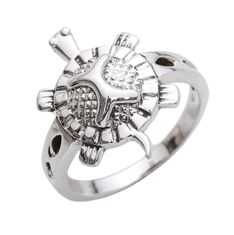 Movable Head Legs Tail Turtle Ring Sterling Silver Detail Animal Band 925 Jewelry  Female Male Size 7 - Walmart.com