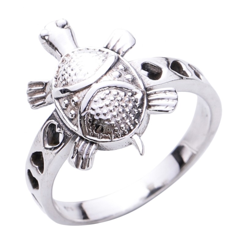 Oxidised silver tortoise ring - Silvermerc Designs - 4239071