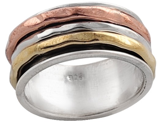Sterling Silver Spinner Ring, Anxiety Ring, Worry Ring, Meditation Rin –  Stilosissima