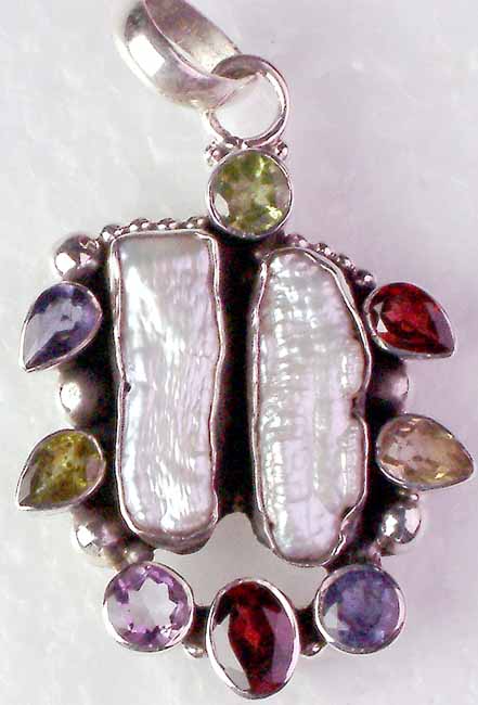 Multi Color Shell Pendant | Exotic India Art