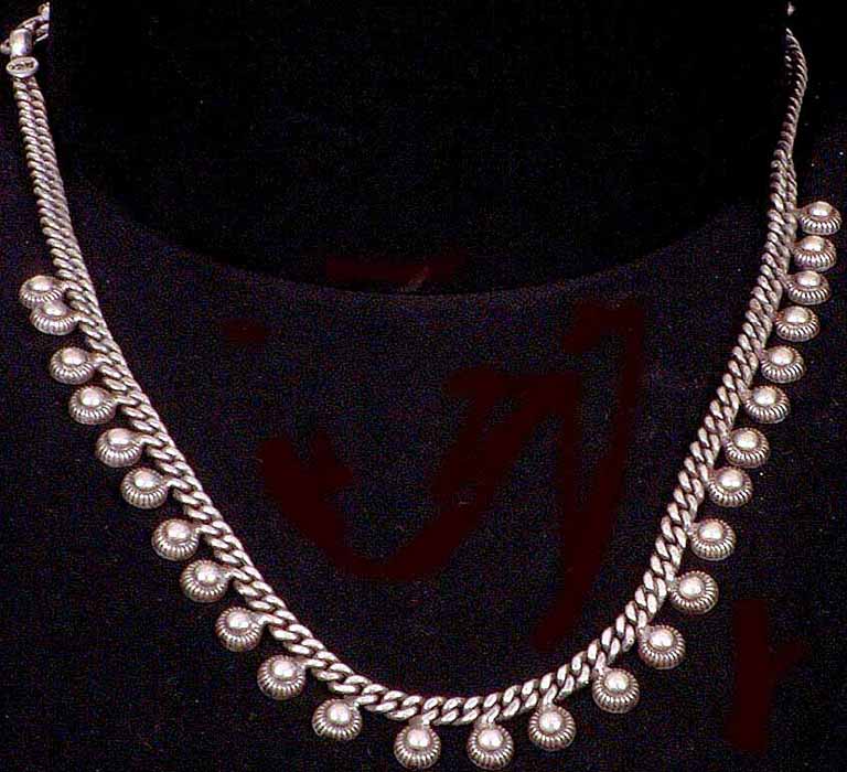 Sterling Silver Necklace Exotic India Art