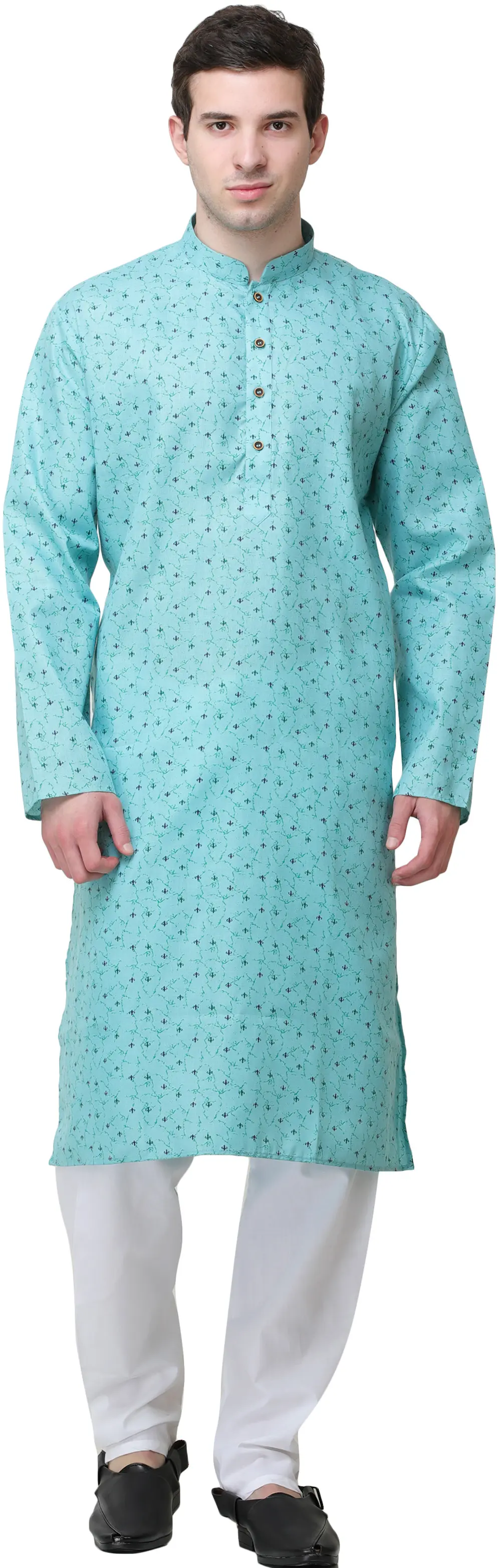 Waterfall Casual Kurta Pajama Set with Printed Bootis