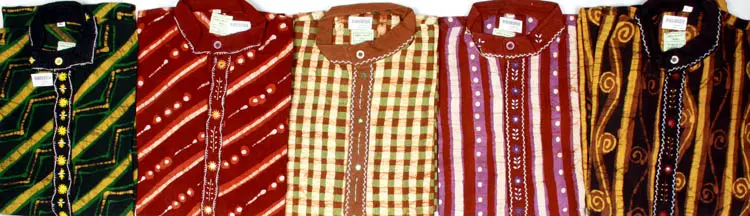 Lot of Five Pure Cotton Kurtas for Men