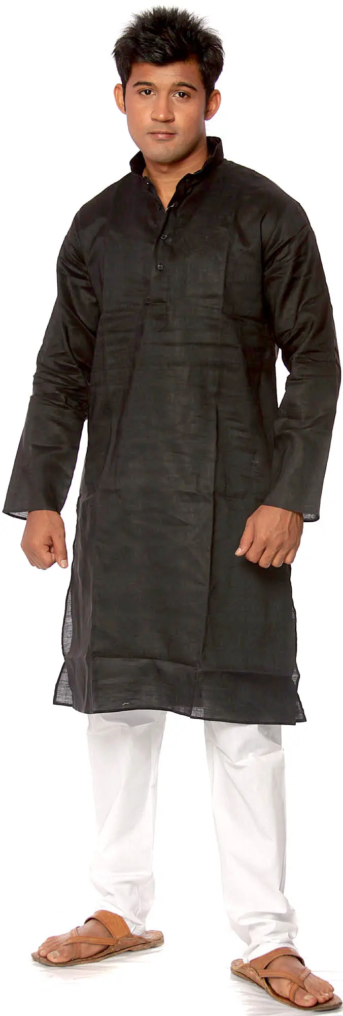 Plain Black Kurta Pajama