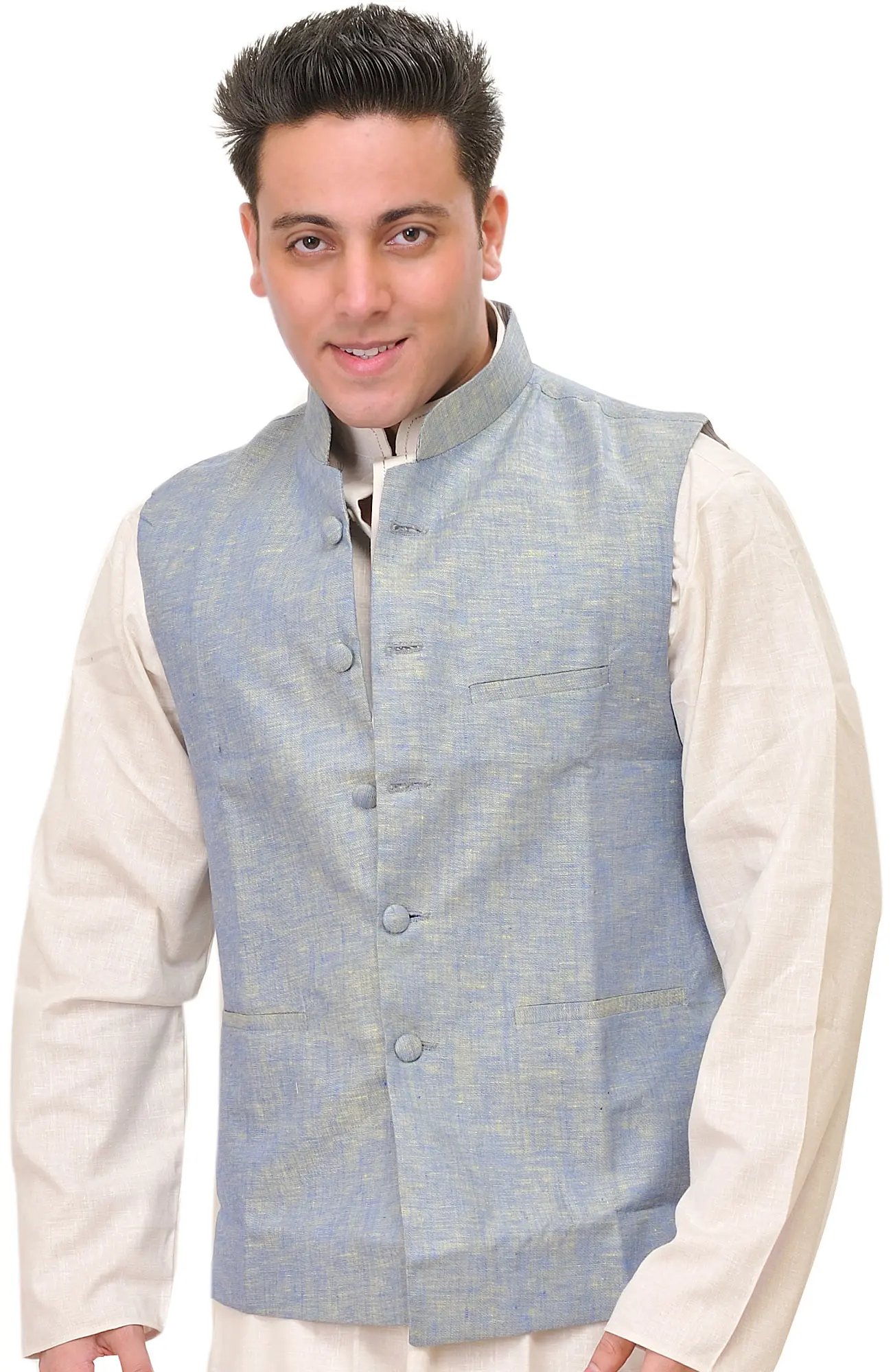Plain Pure Linen Modi Jacket
