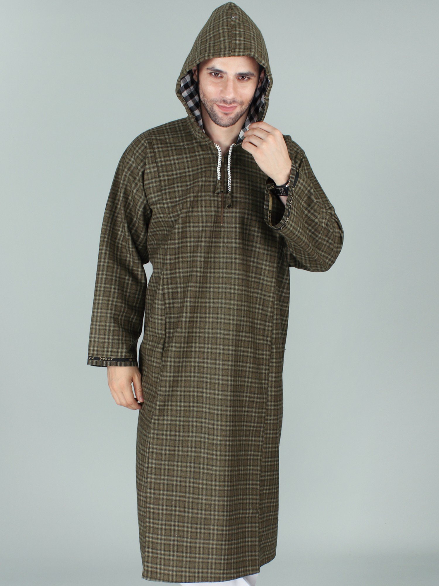 Exotic India Phiran for Men from Kashmir with Hood