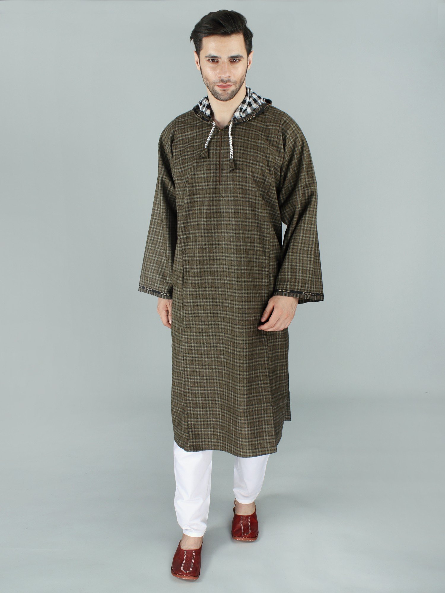 Phiran for Men from Kashmir with Hood | Exotic India Art