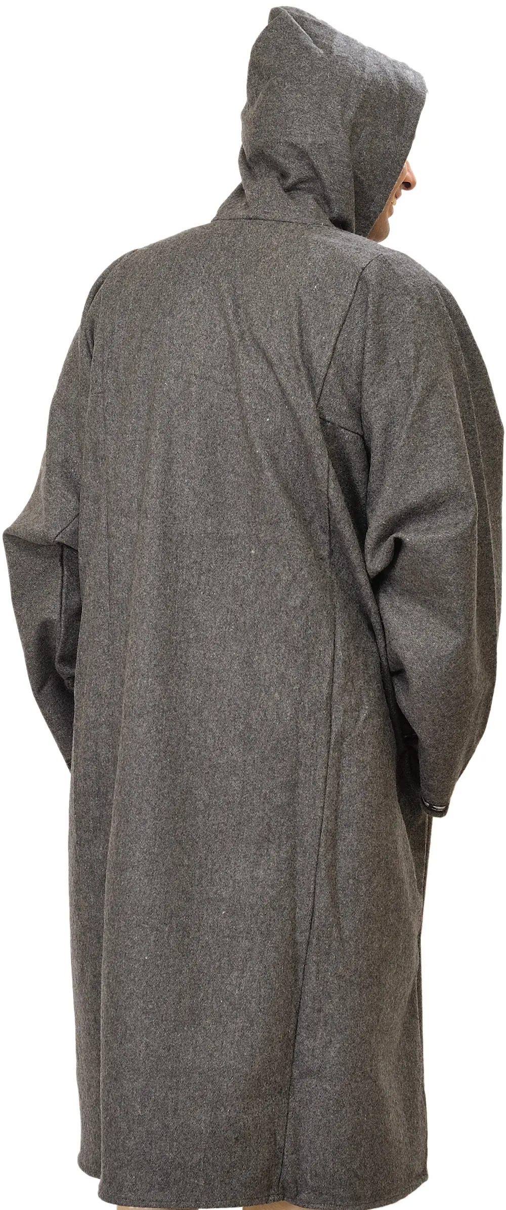 Phiran for Men from Kashmir with Hood, alternate view