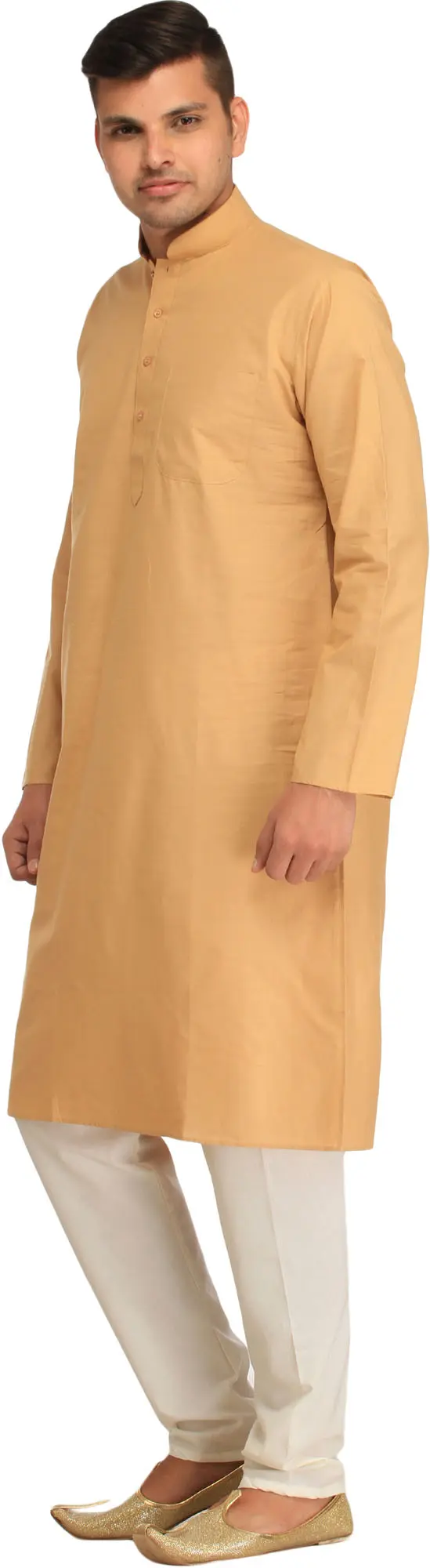 Plain Casual Kurta Pajama Set, alternate view