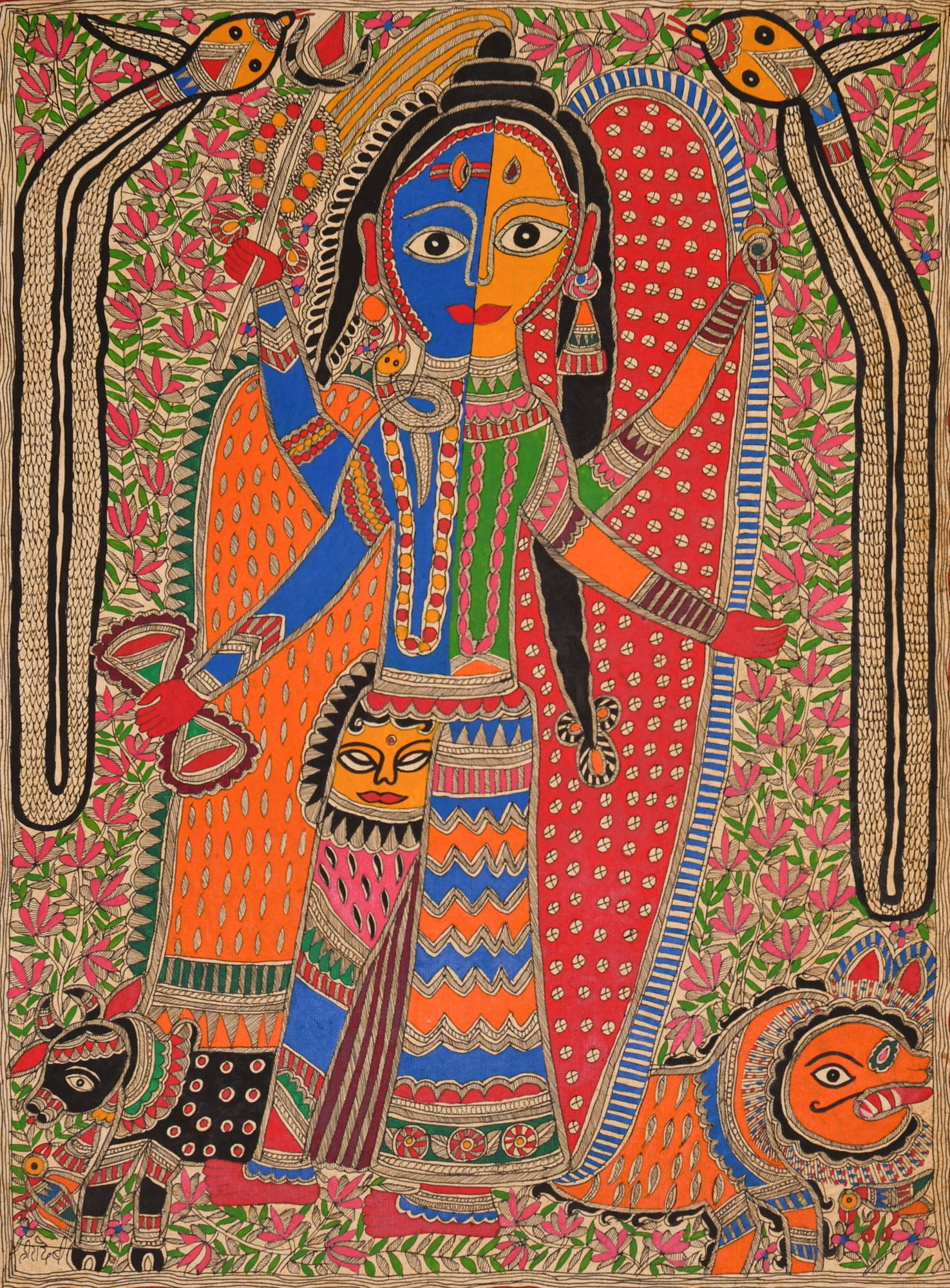 Ardhanarishvara (Shiva-Shakti) | Exotic India Art