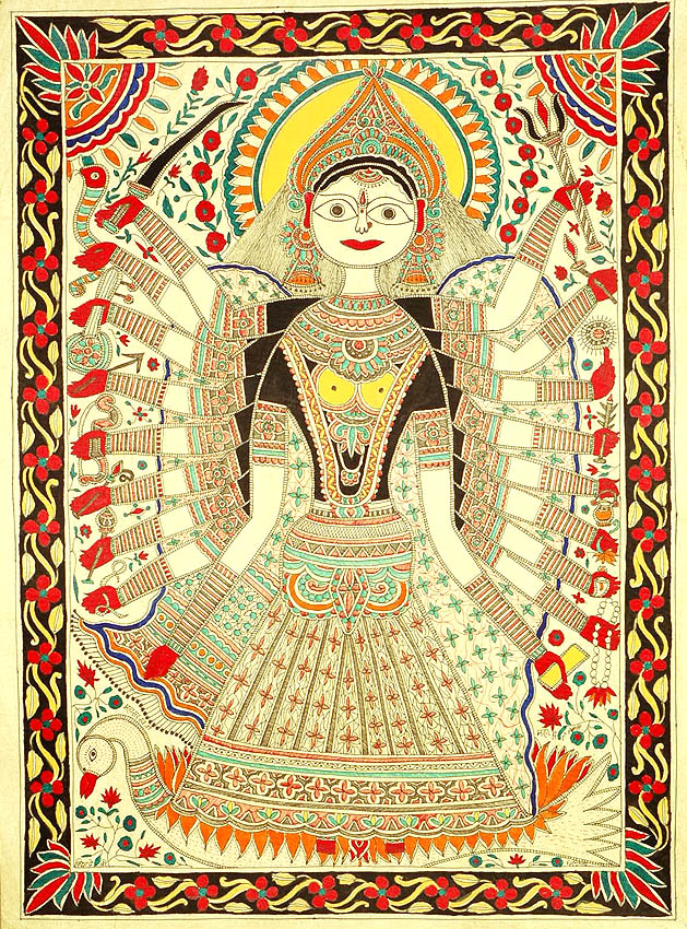 Goddess Mahasaraswati | Exotic India Art