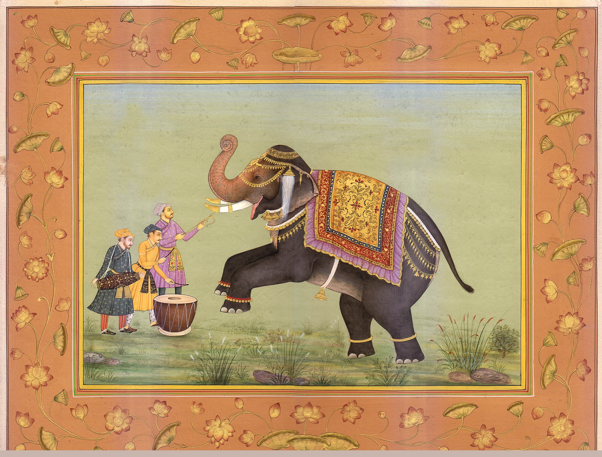 Playing with Elephant | Exotic India Art