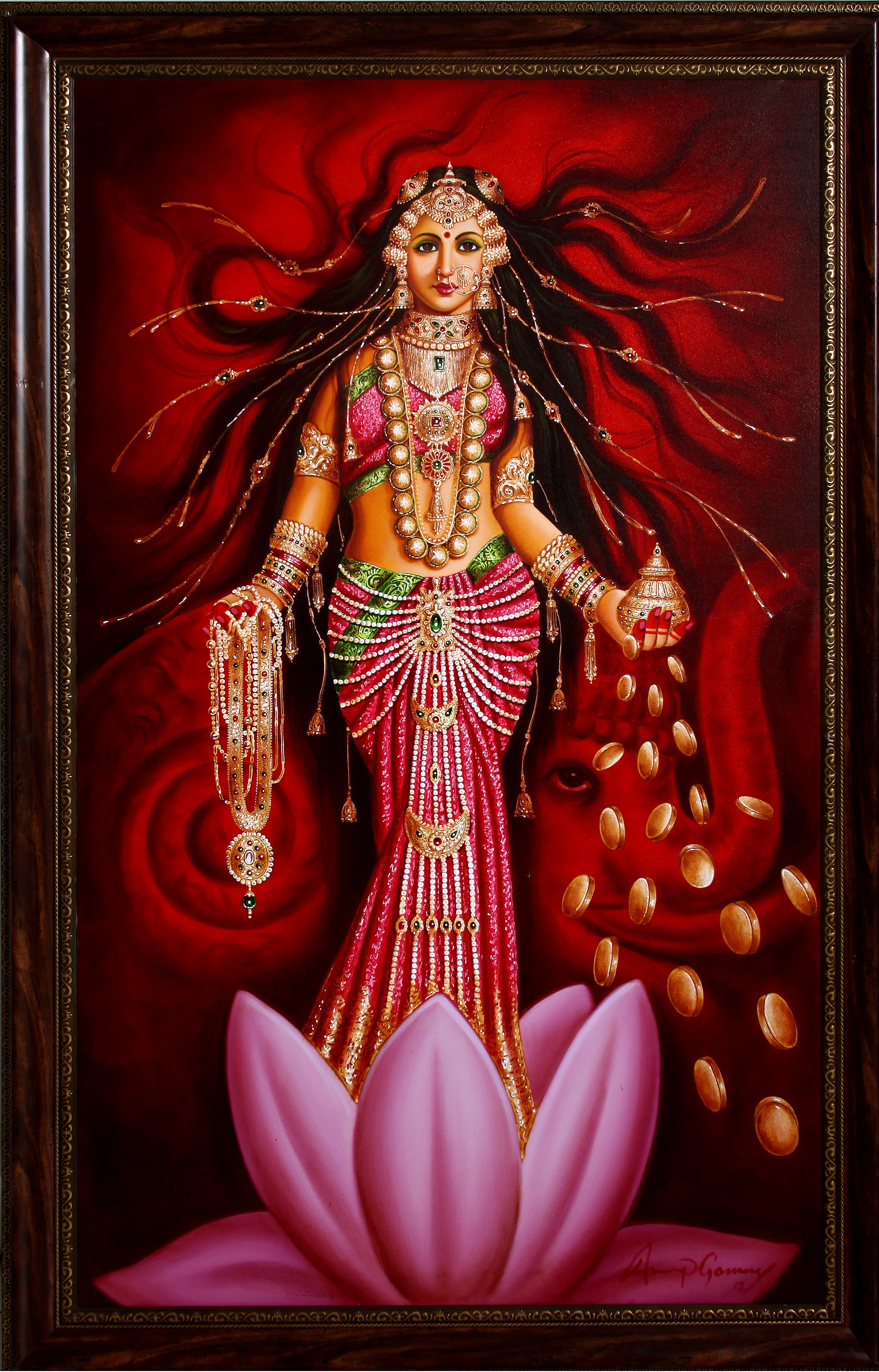 Lakshmi,　Abundance　The　India　Goddess　of　Exotic　Art