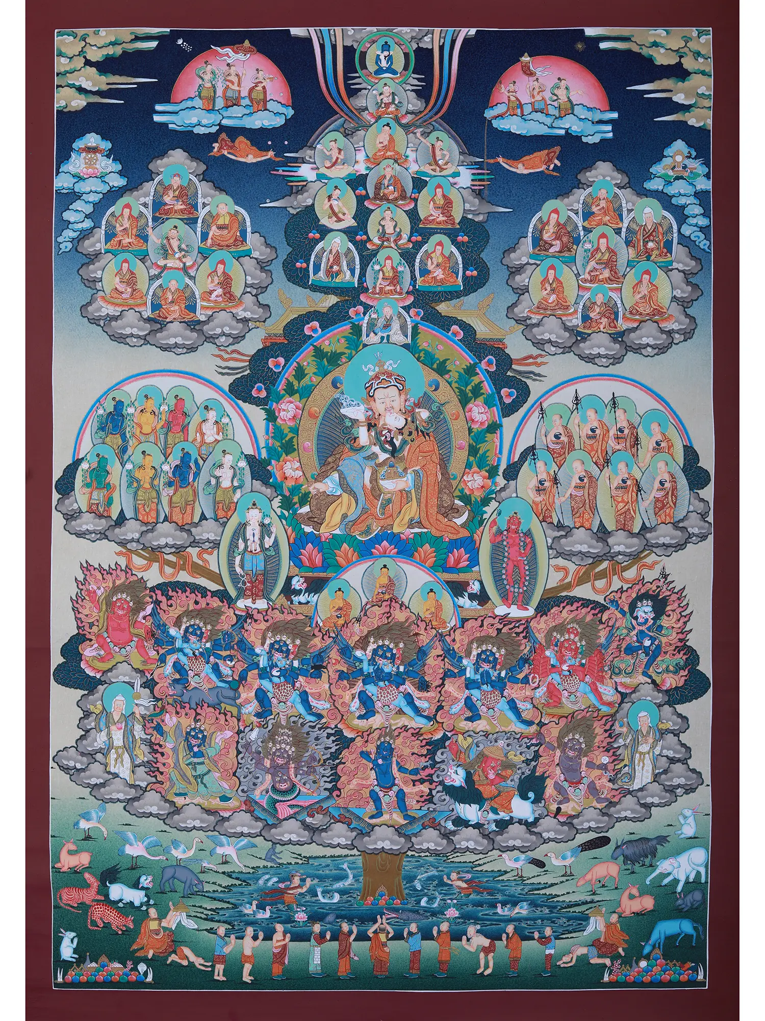 Nigma Guru Shakti | Hand-Painted | Brocadeless Thangka Painting