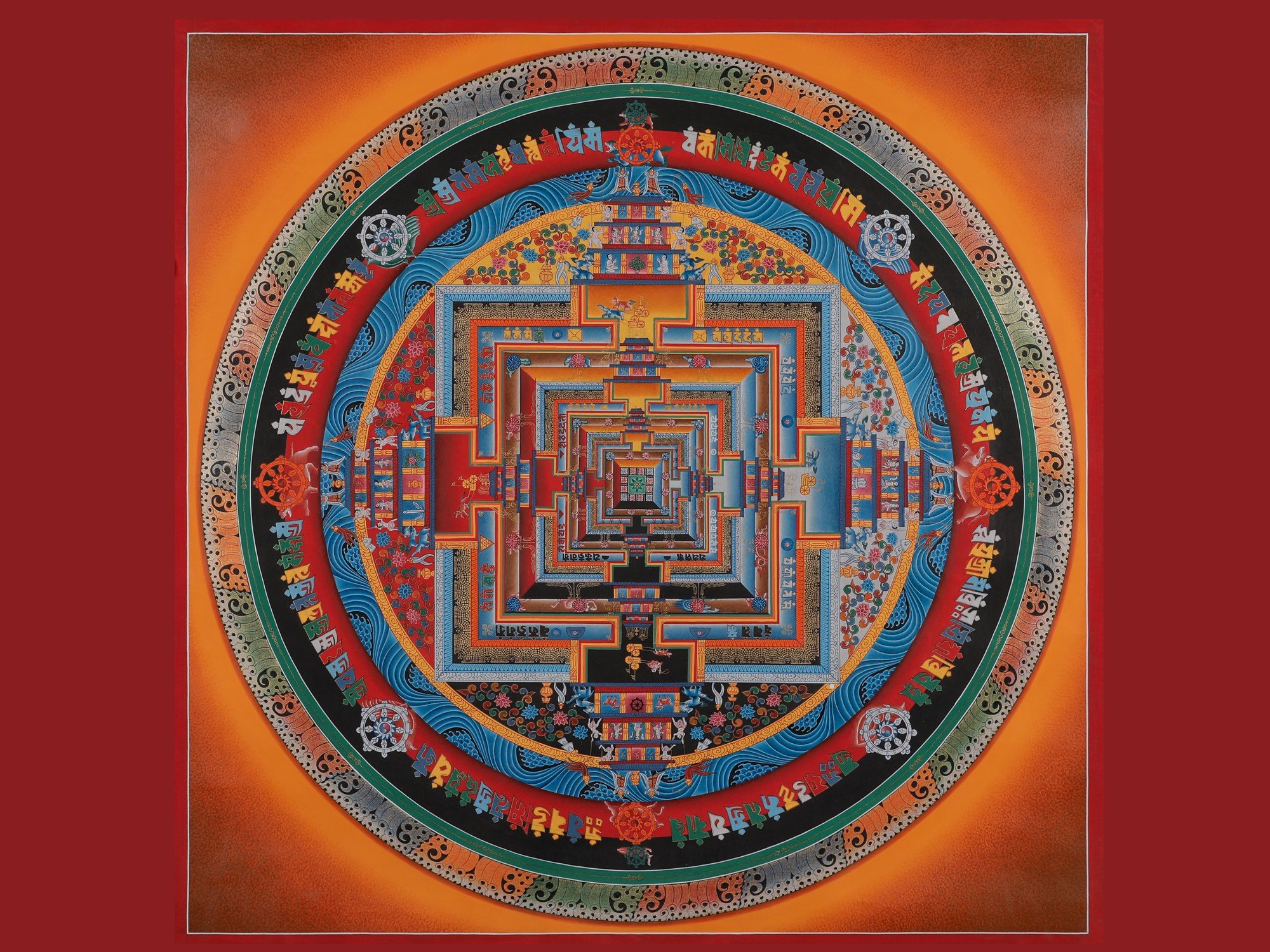 Buddhist Kalachakra Mandala Exotic India Art