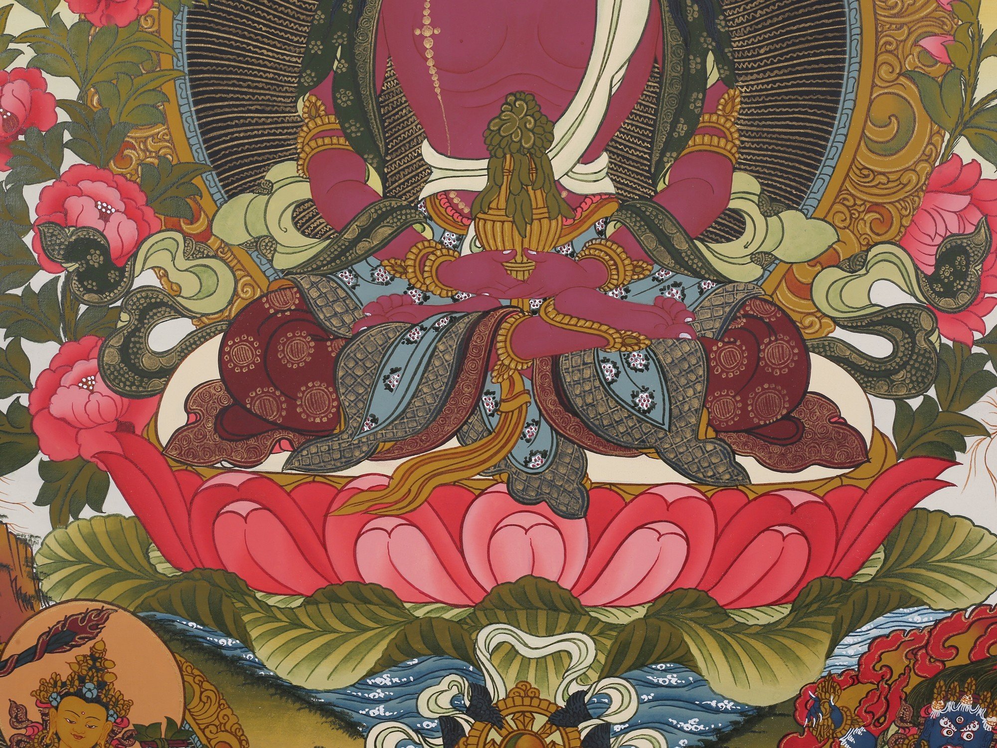 Aparmita Buddha (Brocadeless Thangka) | Exotic India Art