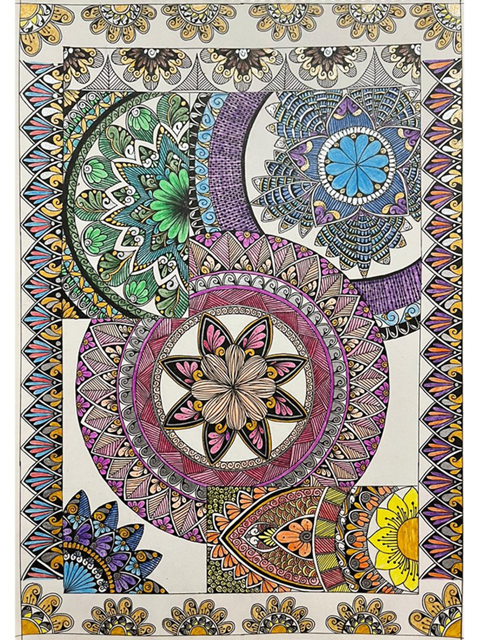 Watercolor doodle zentangle papiers peint