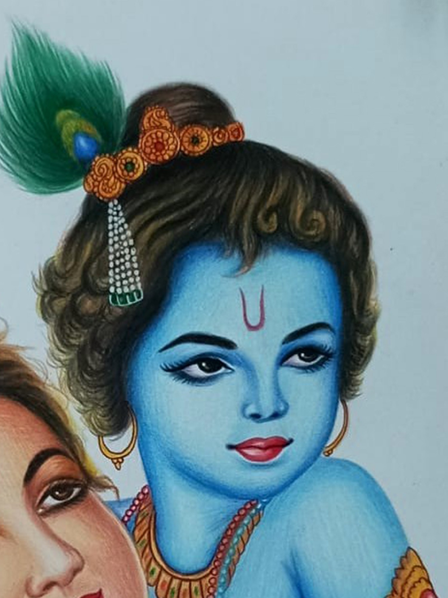 Krishna & Yashoda, | Sanjhi Artwork By Ashutosh Verma | MeMeraki – MeMeraki