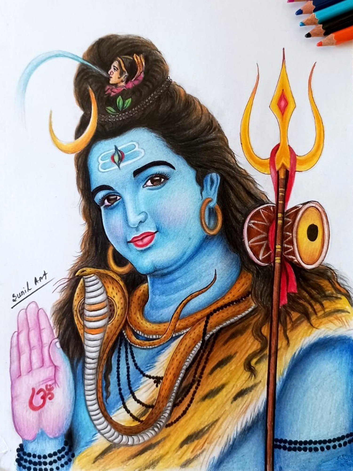 How To Draw Ardhnarishwar Drawing Easy Step By Step || Ardhnarishwar Drawing  Kaise Banaye || Shiv Ji - YouTube