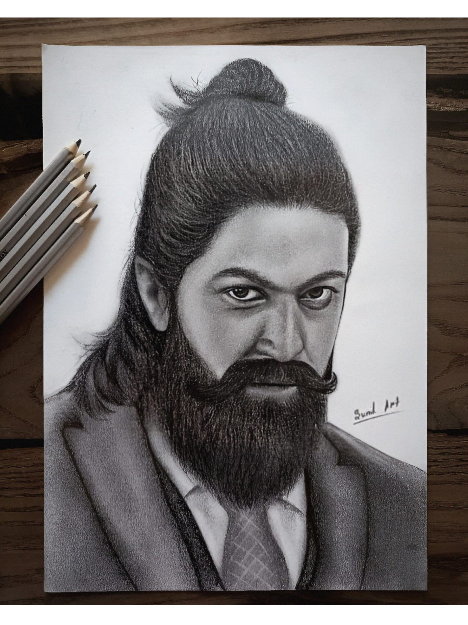 KGF yash Drawing step by step / how to draw kgf drawing | in this video i  am showing how to draw kgf yash drawing | By Akshay chandrikapure  artsFacebook