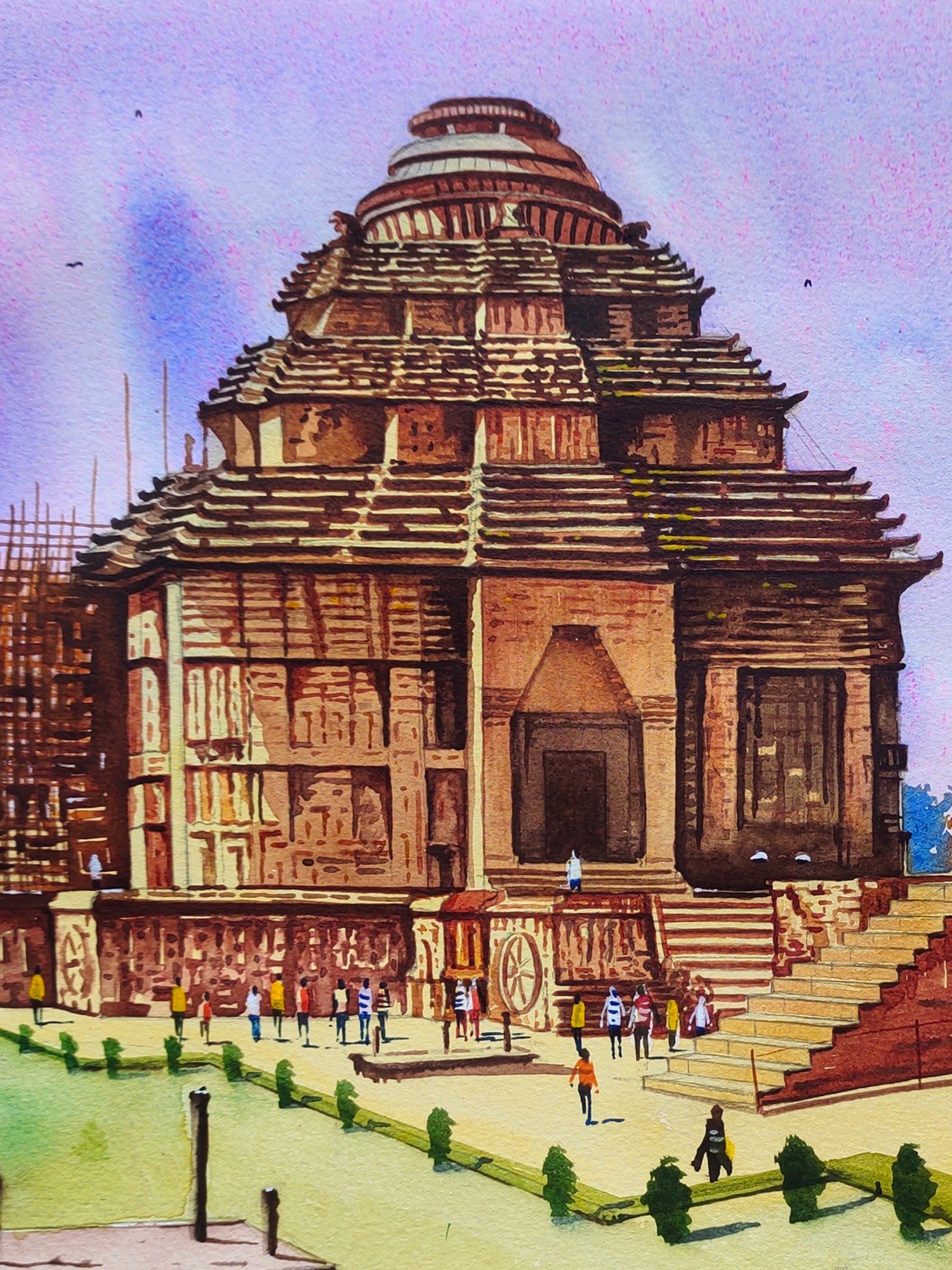 File:1822 drawing of elevation of the east side of the Mandapa of the Temple  of the Sun, Konarak.jpg - Wikipedia