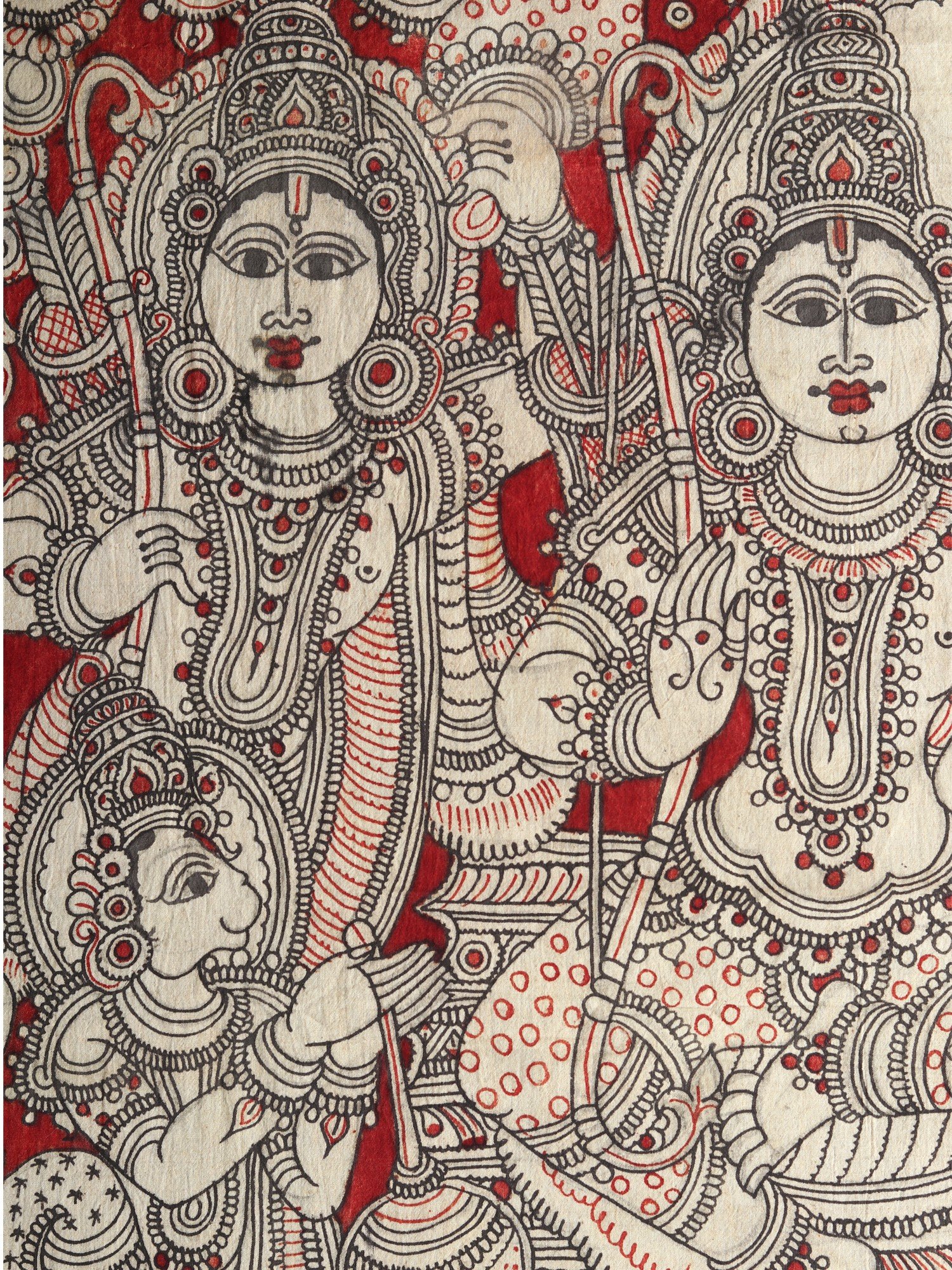 Shri Ram Darbar | Kalamkari Painting | Exotic India Art
