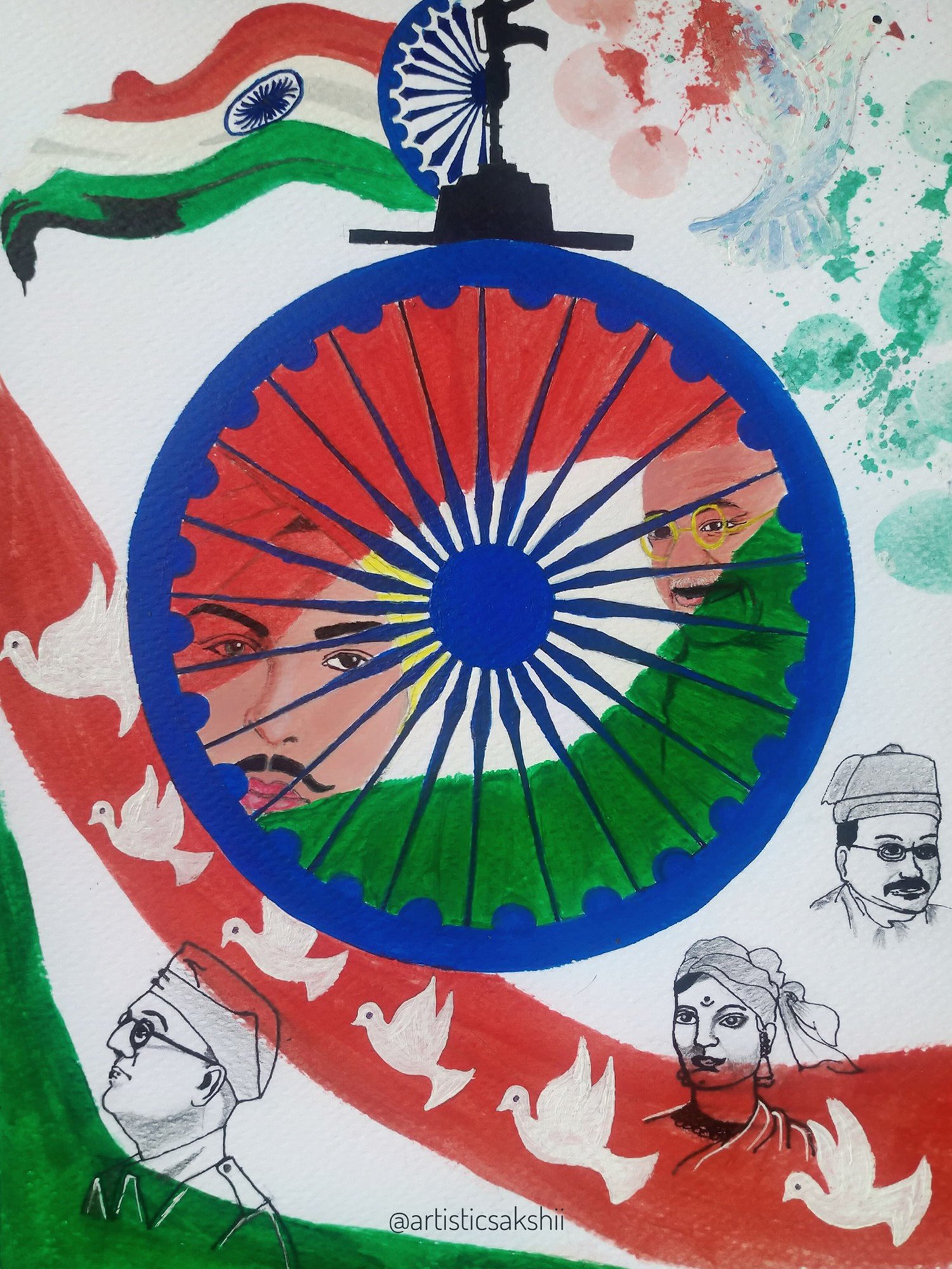 Republic day Painting by Aarav Kanekar