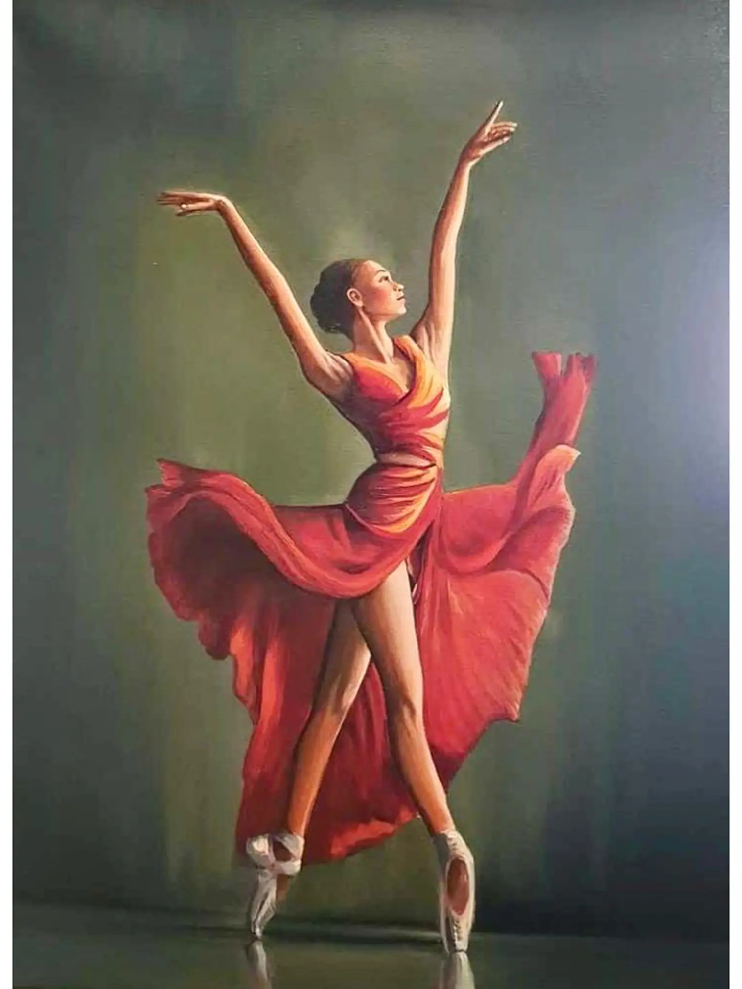 painting of lady in red dress dancing Does the dance of the Sashiana mean anything to you? | Art