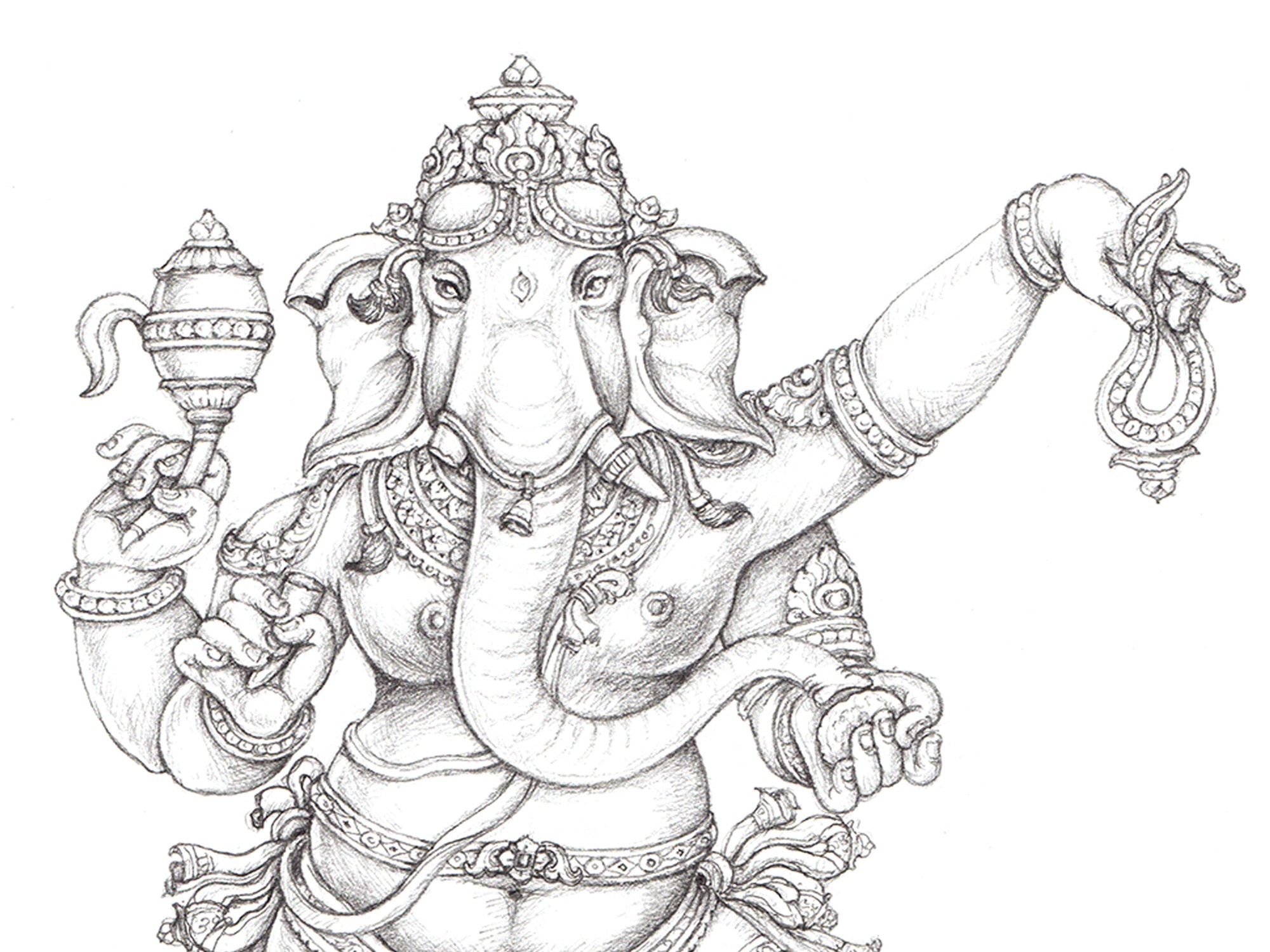 Shree Ganesha Painting by Amit Banerjee