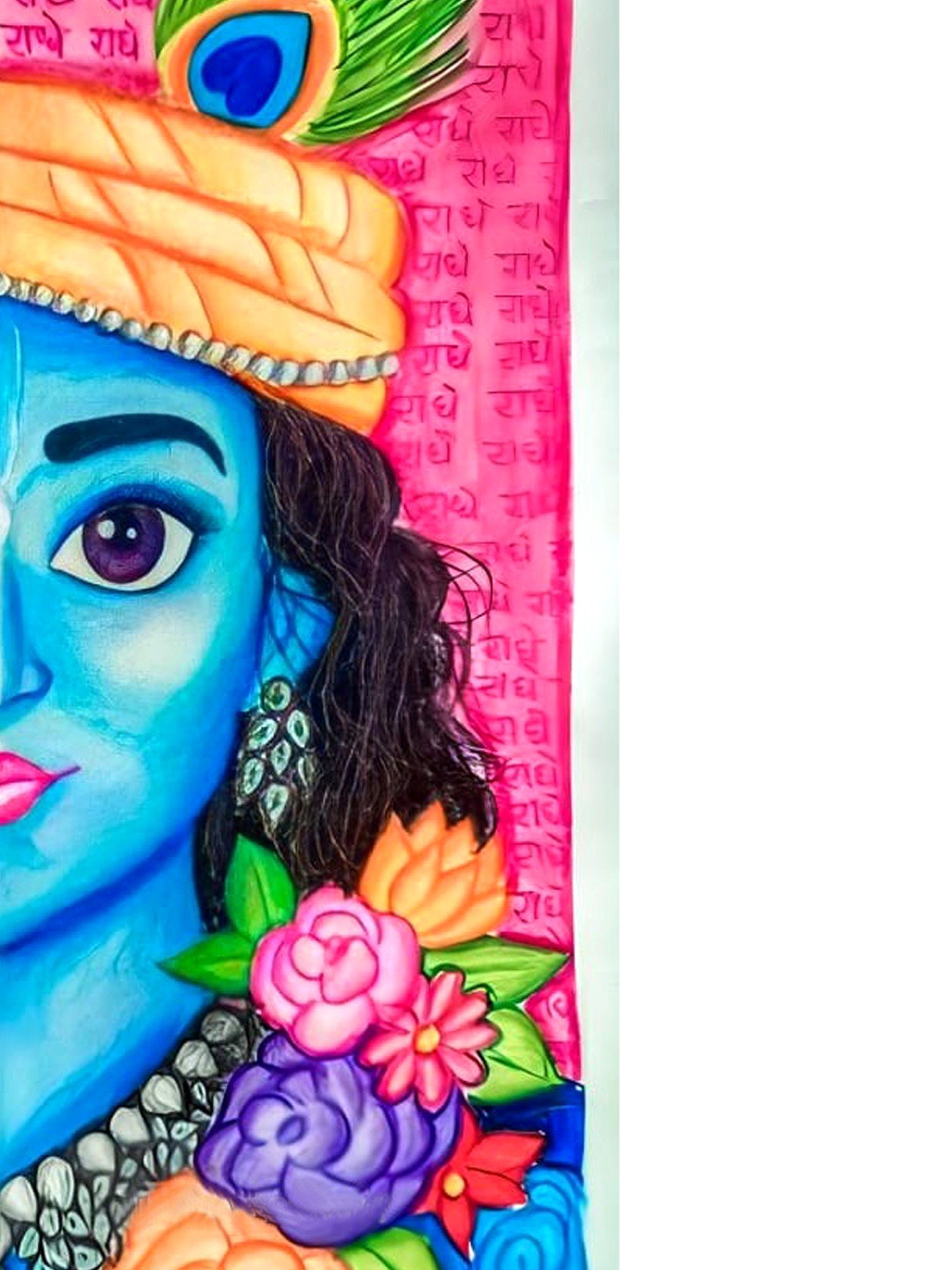Krishna Pencil Colour Art - Etsy-saigonsouth.com.vn