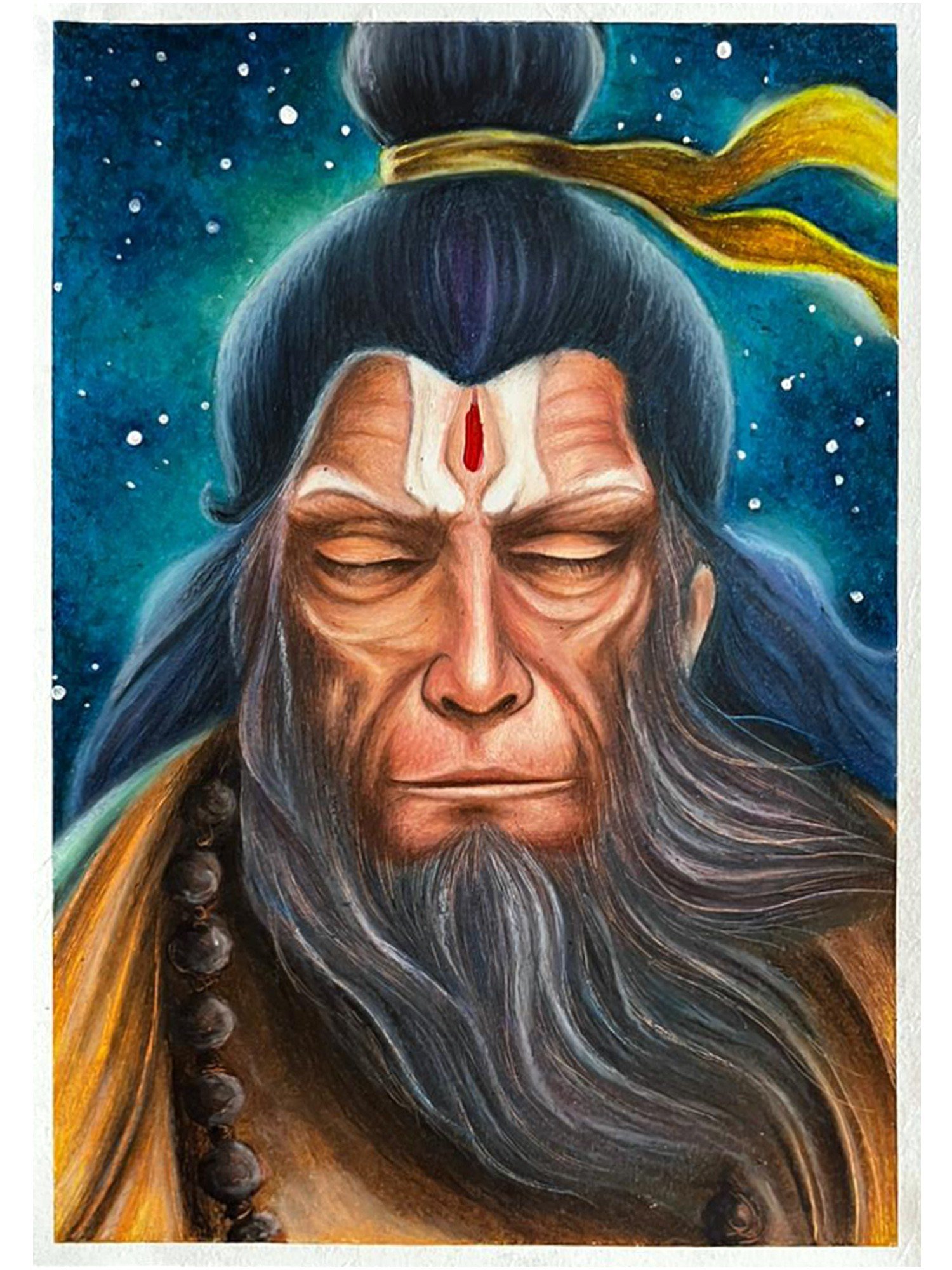 Vivid Arts - Lord Hanuman in Devotion, Oil Painting on... | Facebook