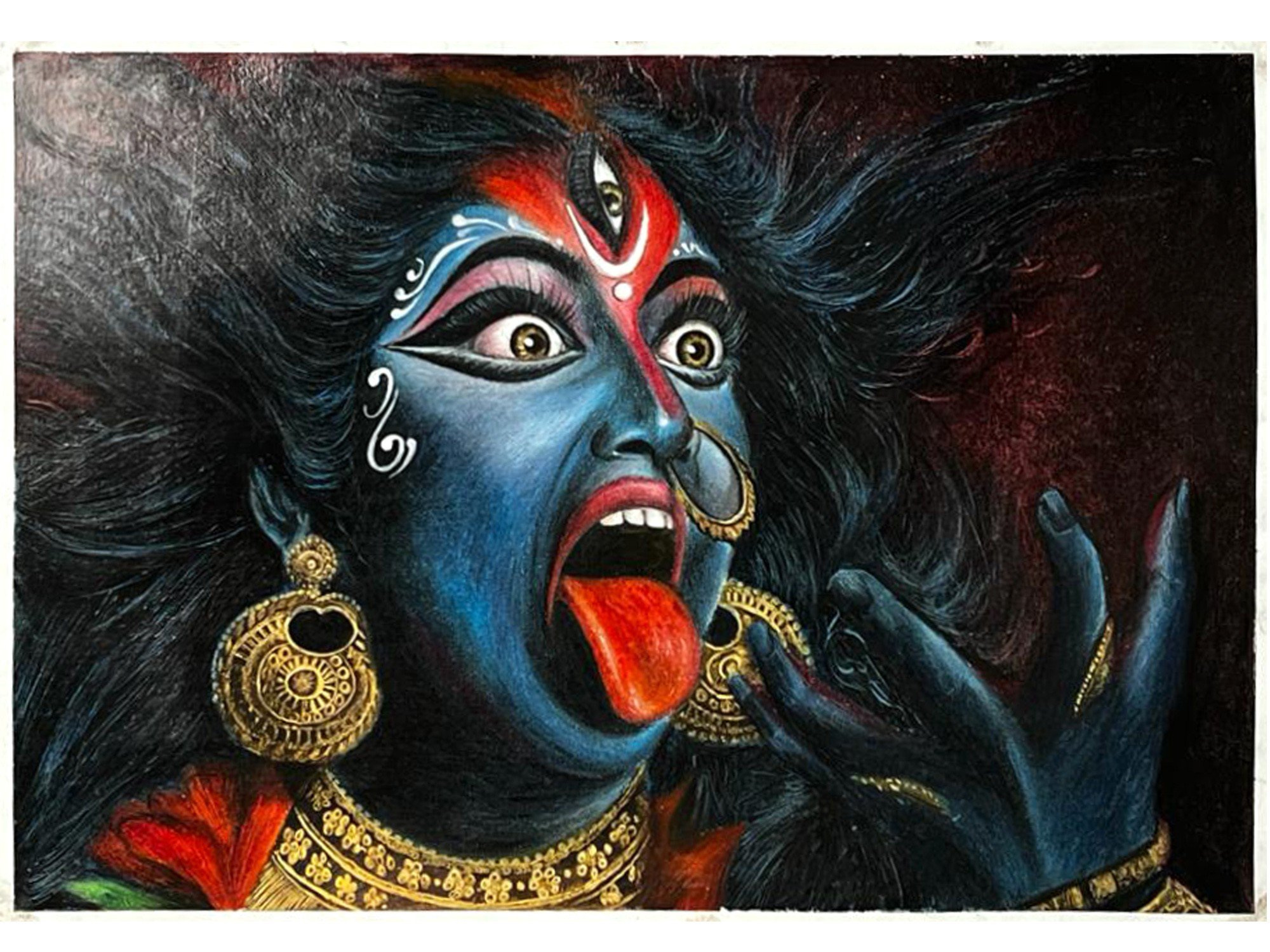 Maa Kali Drawing by Kruti Shah - Pixels-vachngandaiphat.com.vn