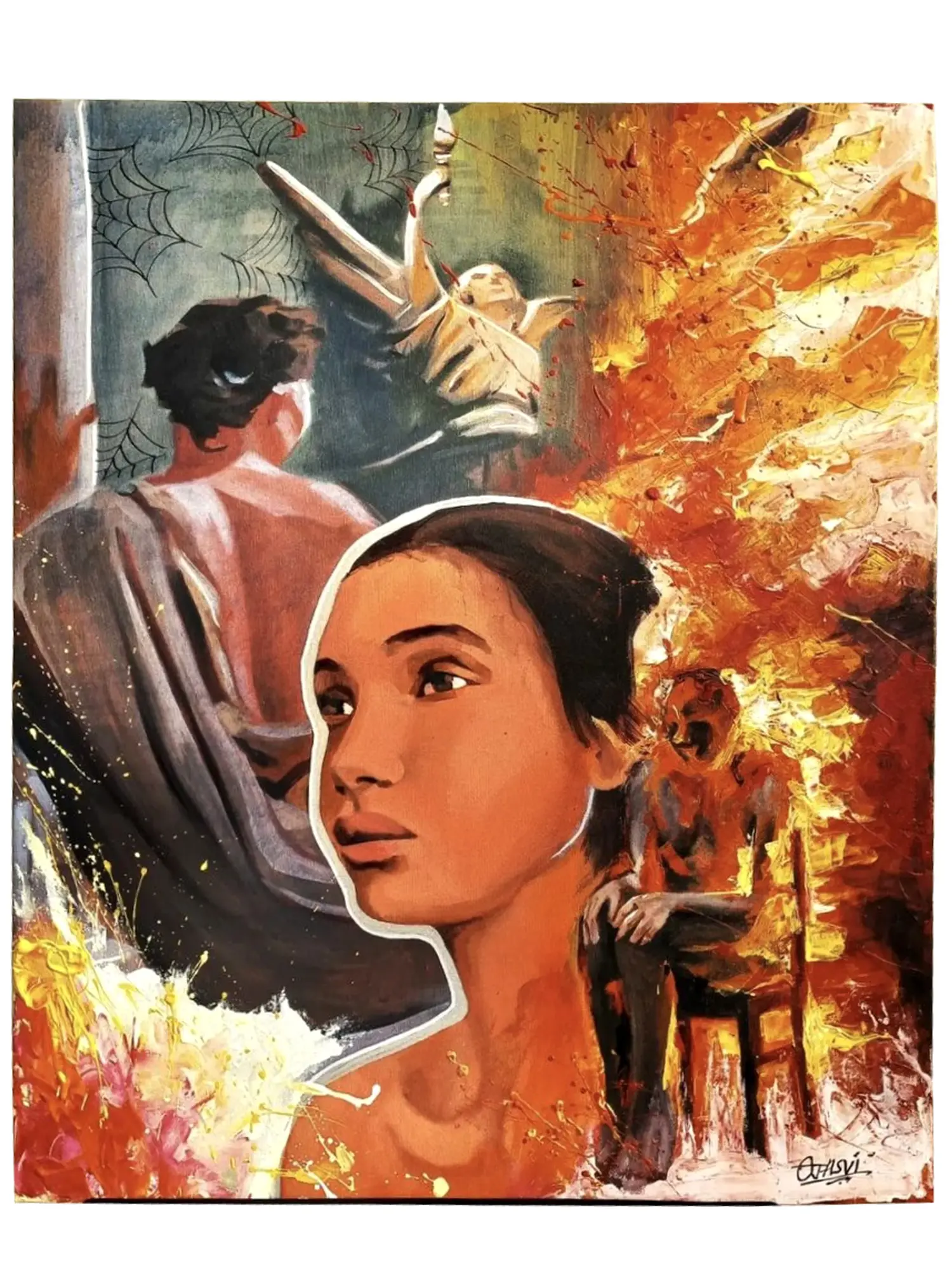 Flames | Mix Media | Ojasvi Singh | Exotic India Art