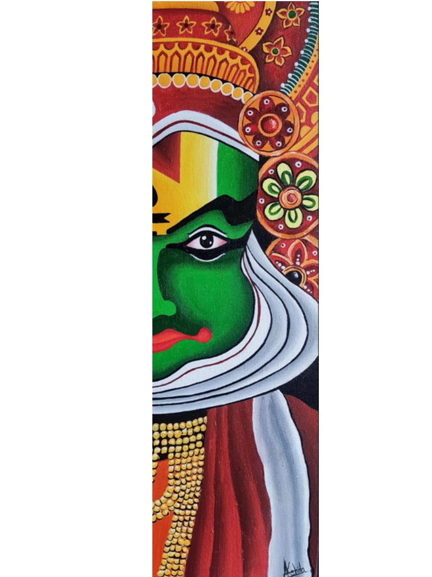 Illustration of Kathakali Dancer on white mandala pattern background.  23797625 Vector Art at Vecteezy