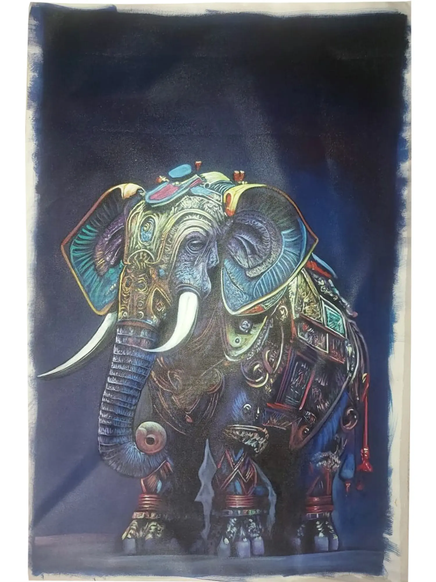 Warrior Elephant | Painting by Jagriti Bhardwaj | Exotic India Art