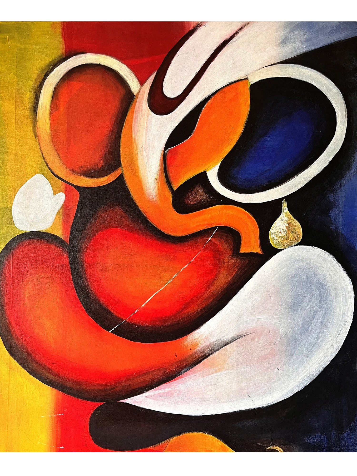 Ganesha canvas paintings | Lord Ganesha Abstract Paintings