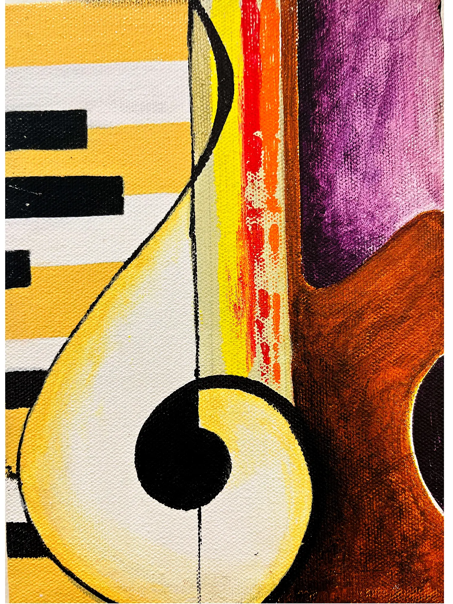 Music On Wall | Acrylic On Canvas | Exotic India Art
