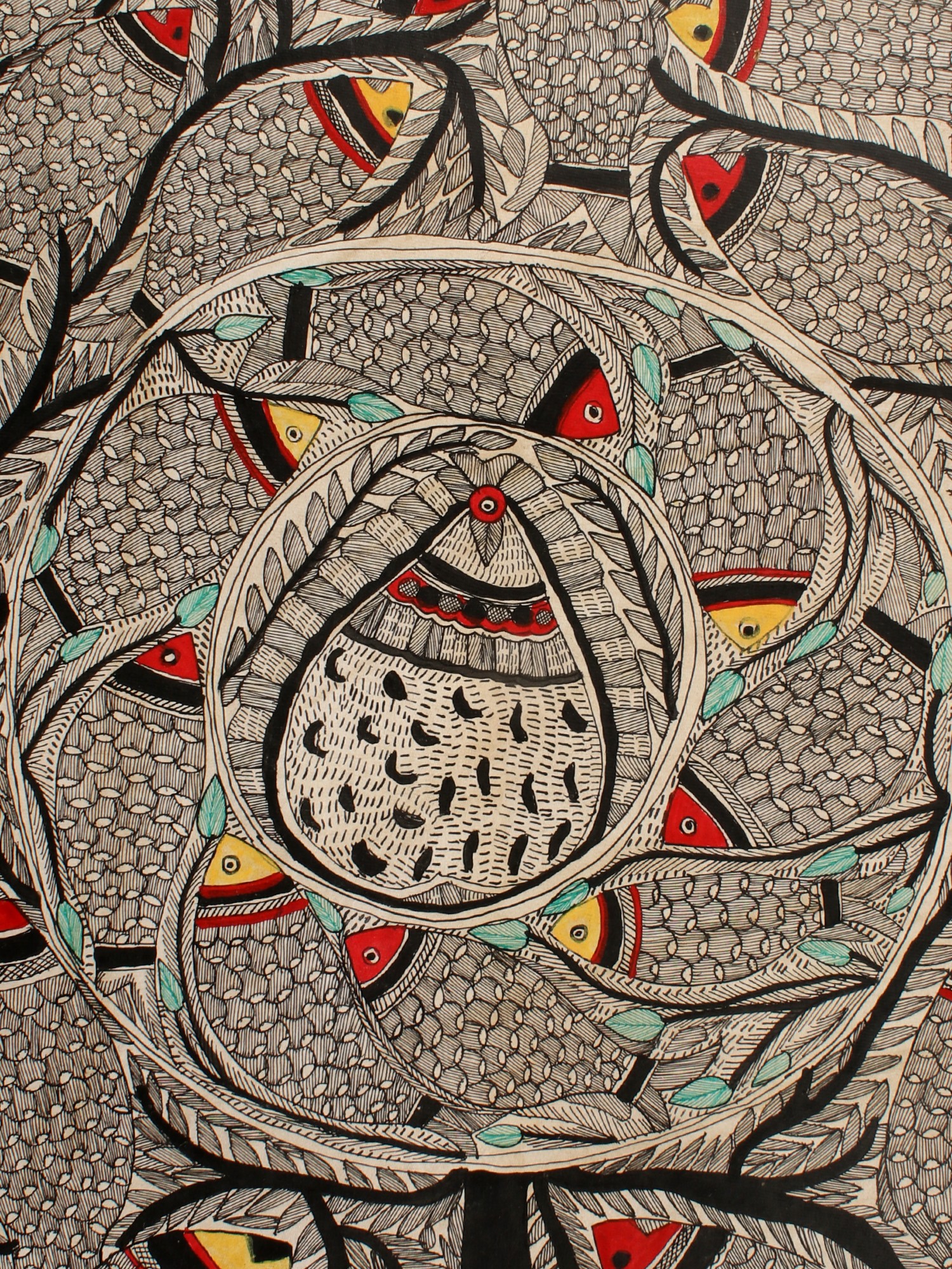 Fish Tree | Madhubani Painting | Exotic India Art